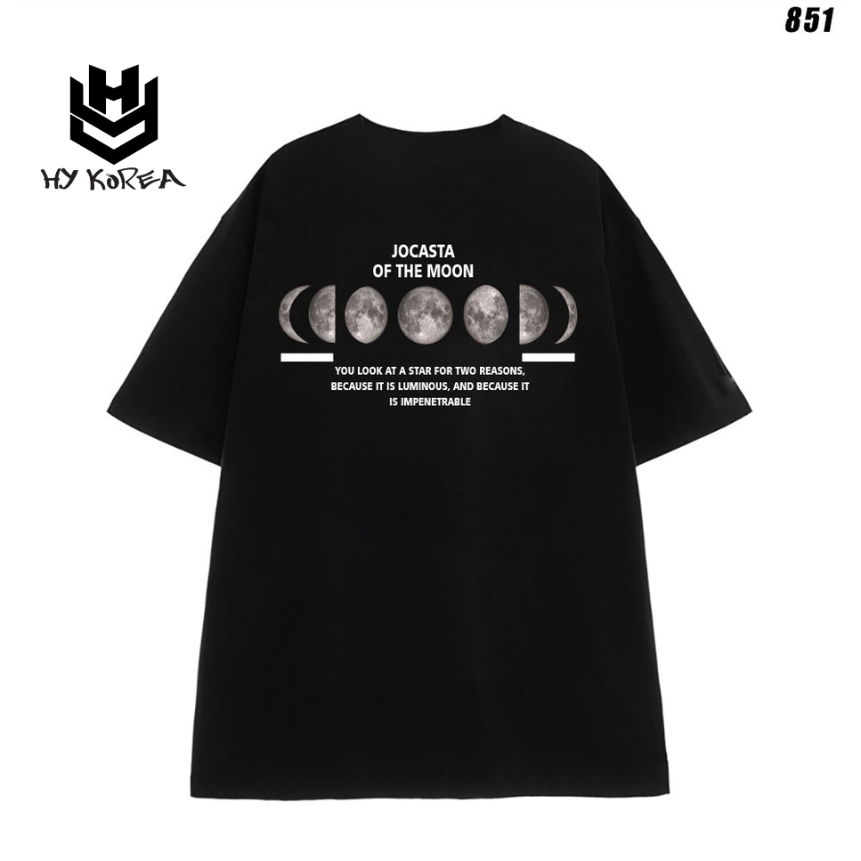 Áo thun tay lỡ form rộng Mặt trăng Jocasta 851 HY KOREA dành cho nam nữ