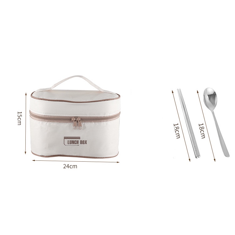 Hộp Đựng Thực Phẩm Giữ Nhiệt Lunch Box Chất Liệu Inox 304 Đựng Cơm Văn Phòng 1 Bộ 4 Hộp