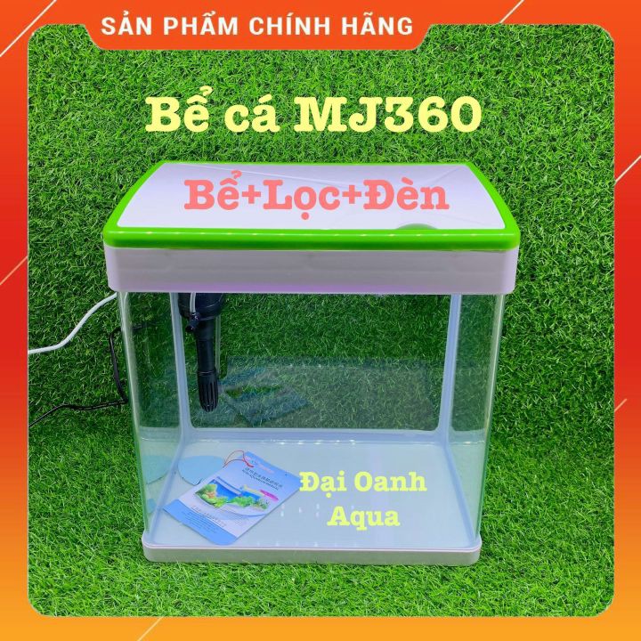 Bộ Bể Cá Để Bàn MJ-360, Kích Thước 36x22x37cm, Bể Cá Thủy Sinh