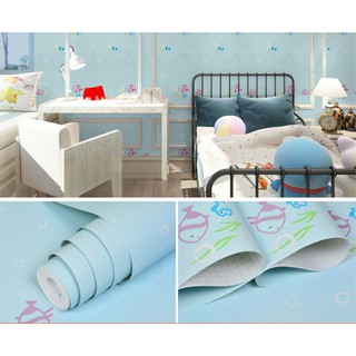5m Giấy dán tường  Cá xanh siêu đẹp