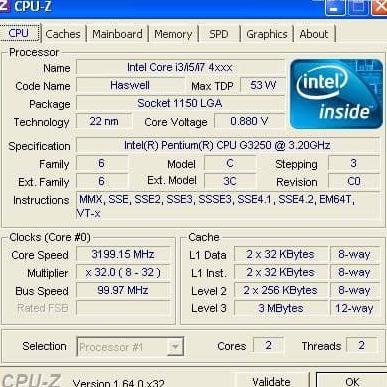 INTEL Khay đựng bút máy tính Pentel Pentium G3250 3.20Ghz Lga 1150