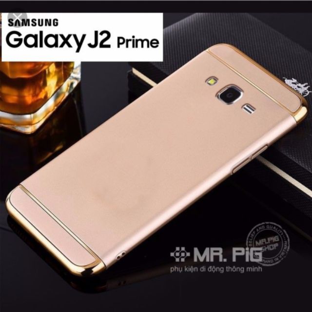 Ốp lưng ráp 3 mảnh Plastic Galaxy J2 Prime/ G531 viền mạ vàng cao cấp - Nhiều màu