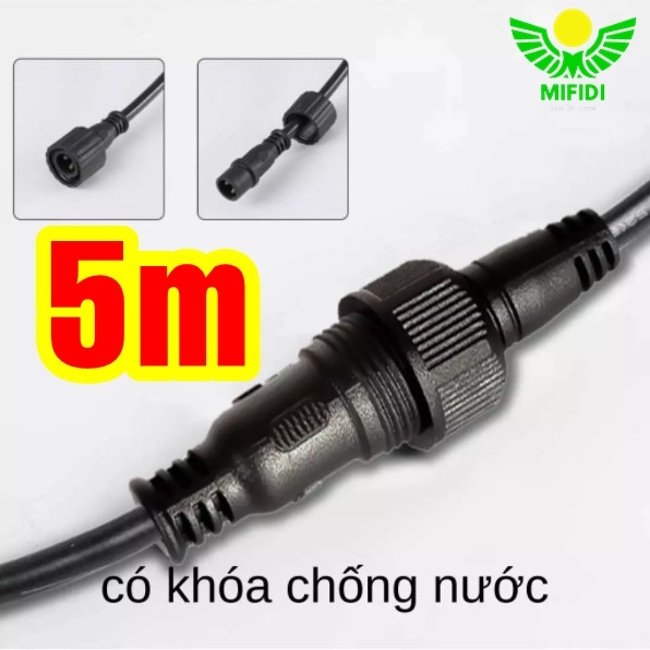 Dây Nối Đèn Năng Lượng Mặt Trời Dài 5m Loại Tốt Lõi 0.75mm To nhất thị trường Giảm Tiêu Hao Khi Nối Dài