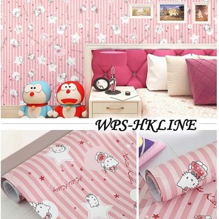 Giấy dán tường trang trí hình Hello Kitty