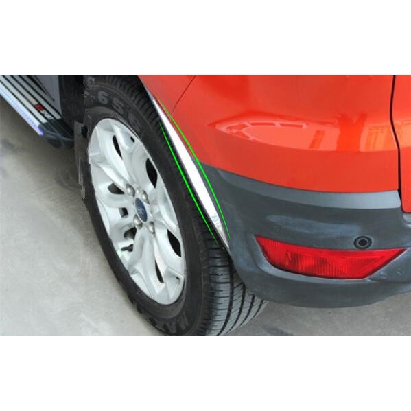 FENDER Miếng Dán Trang Trí Viền Chắn Bùn Bánh Sau Xe Hơi Chất Liệu Crom Abs Cho Ford Ecosport 2013-2017