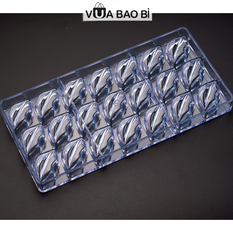 Khuôn nhựa cứng làm socola hình môi 21 viên-Vua Bao Bì, khuôn socola hình môi