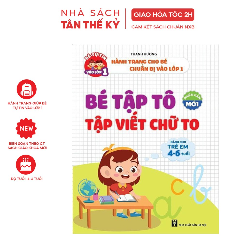 Sách Bé tập tô tập viết chữ to dành cho trẻ em từ 46 tuổi phiên bản mới