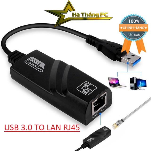 Cáp Chuyển USB To LAN 3.0 gigabit 1000Mbps
