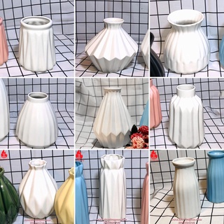 Lọ hoa gốm sứ Lọ hoa trang trí Decor men trắng Pastel Bát Tràng