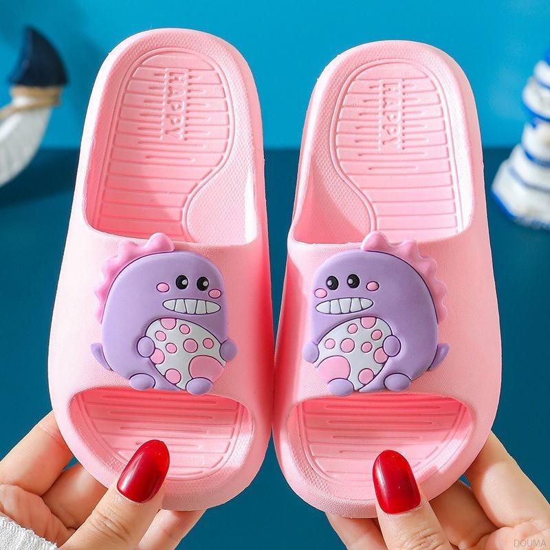 Dép đế mềm chống trượt họa tiết trang trí họa tiết khủng long xinh xắn dành cho bé