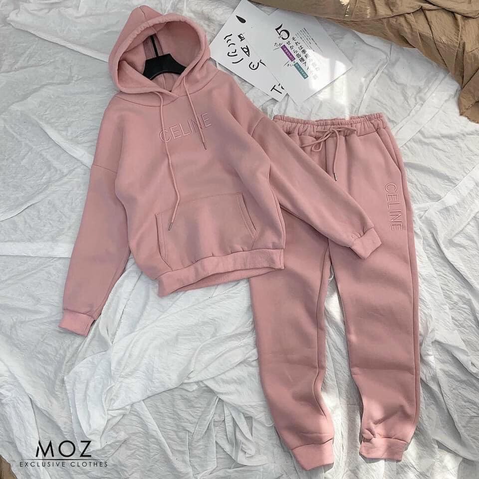 đơn 50K] [❤️𝗛𝗢𝗧❤️𝗧𝗥𝗘𝗡𝗗❤️]Bộ Nỉ Bông Cổ Chui Cao Cấp kèm Mũ Cho Nữ | BigBuy360 - bigbuy360.vn