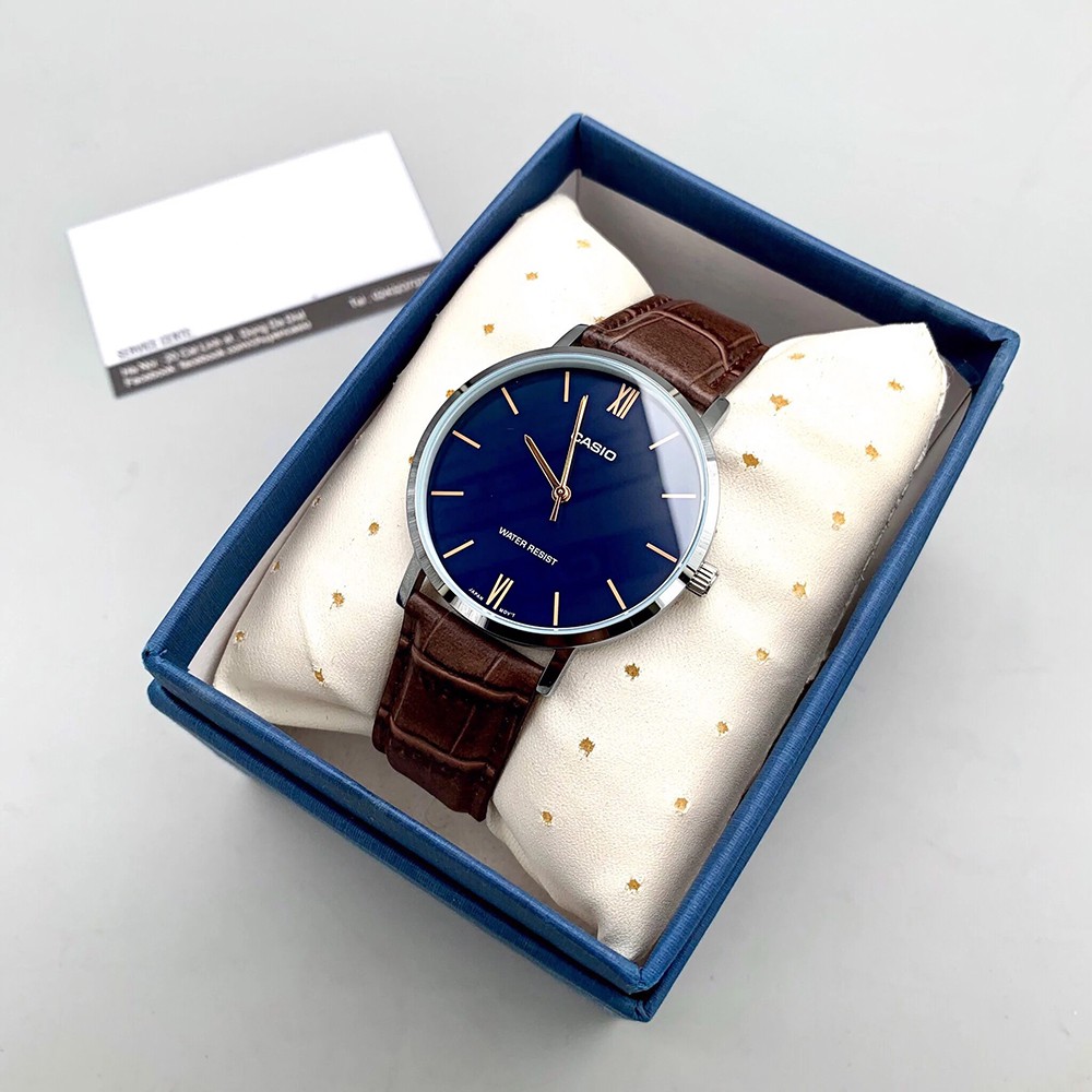 Đồng hồ nữ dây da Casio Anh Khuê LTP-VT01L-2BUDF