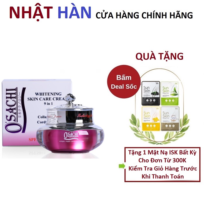 Kem Dưỡng Trắng Da Cao Cấp Collagen -Linh Chi -Đông Trùng Hạ Thảo 9 trong 1 Osachi Whitening Skin Care Cream 9in1 - 20g