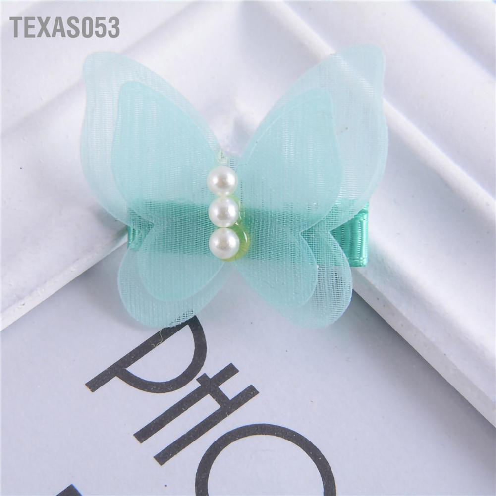 Texas053 Baby Girls Hair Clips Cute Shaped Soft Chiffon Lint Barrettes Accessories for Toddlers