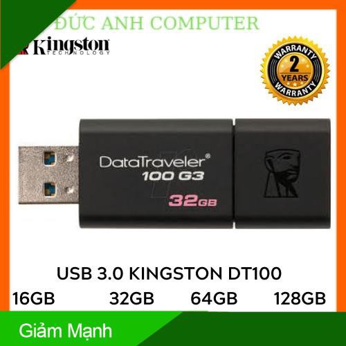 USB Kingston DT100G3 USB 3.0 16GB /32GB/ 64GB- Bảo Hành 2 Năm- 1 Đổi 1 - Tốc Độ Cao- Chính Hãng 100%