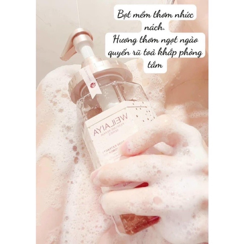 SỮA TẮM TRẮNG DA CÁNH HOA HỒNG WEILAIYA 450ml
