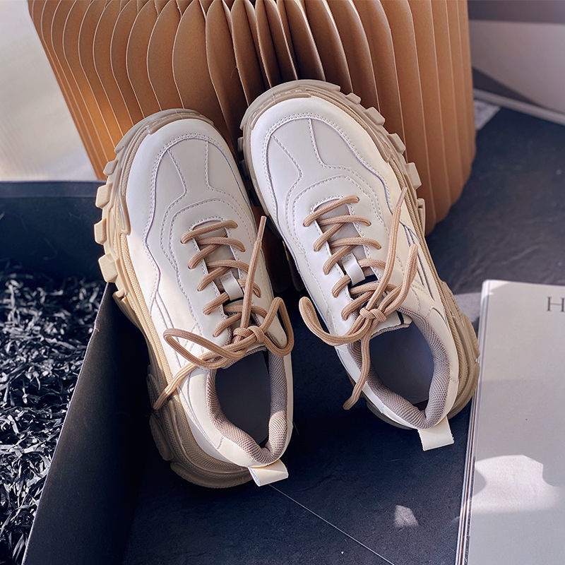 Giày Thể Thao Đế Dày Màu Sắc Tương Phản Phong Cách Retro Hợp Thời Trang Mùa Xuân Cho Nữ