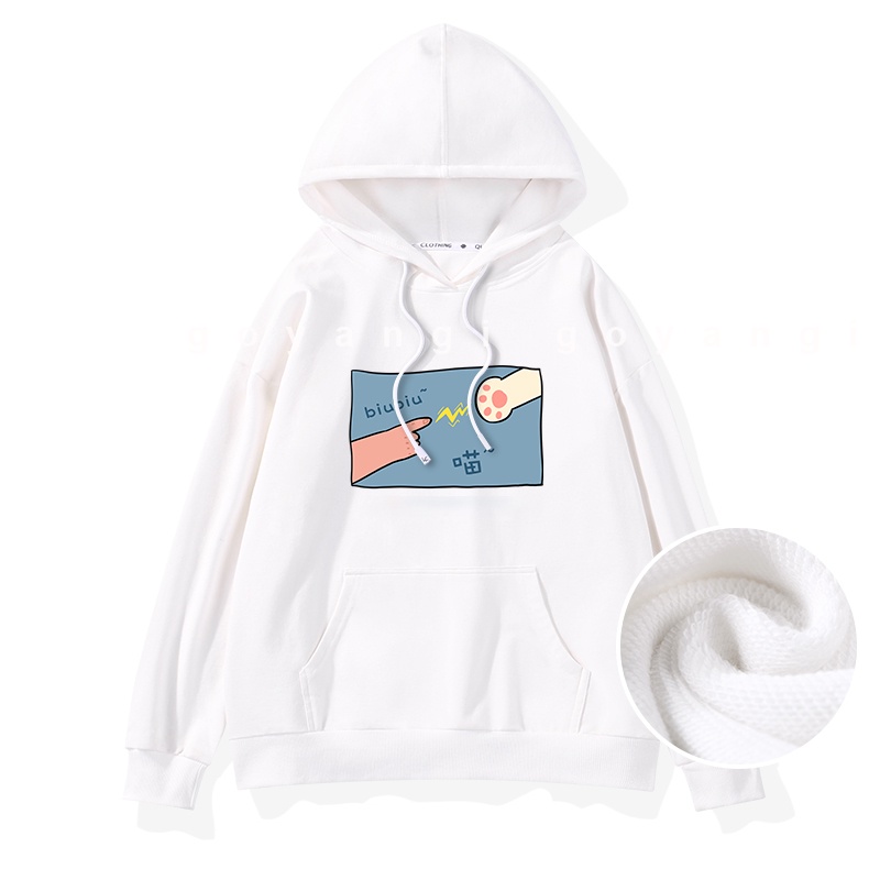 Áo Hoodie GOYANGI Unisex Biu Biu Form Rộng Oversize Phong Cách Hàn Quốc