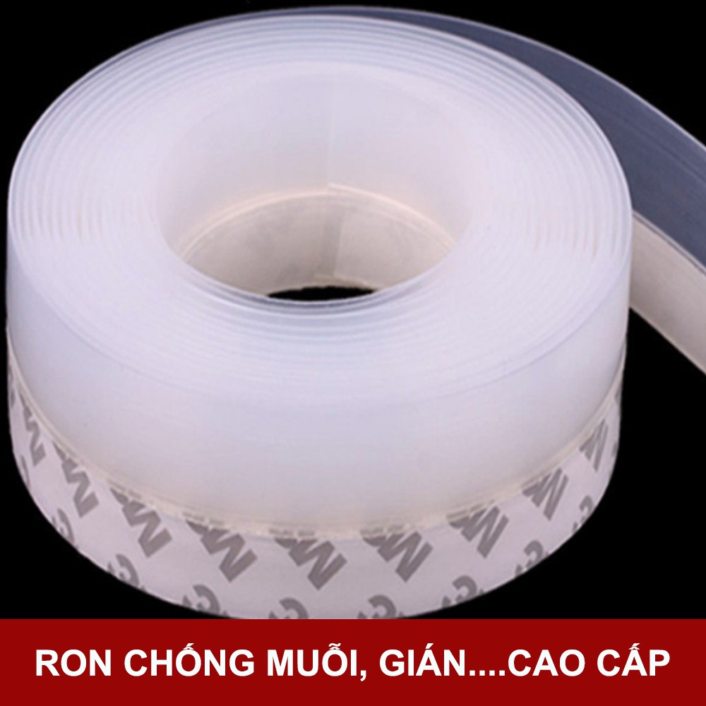 2 Mét-Ron Cao Su Dán Khe Hở Chân Cửa Ngăn Bụi Nước Côn Trùng-NÂU-Gioăng dán cửa cao su