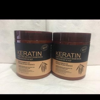 Kem ủ tóc Karatin  nâu phục hồi tóc hư tổn 1000gr