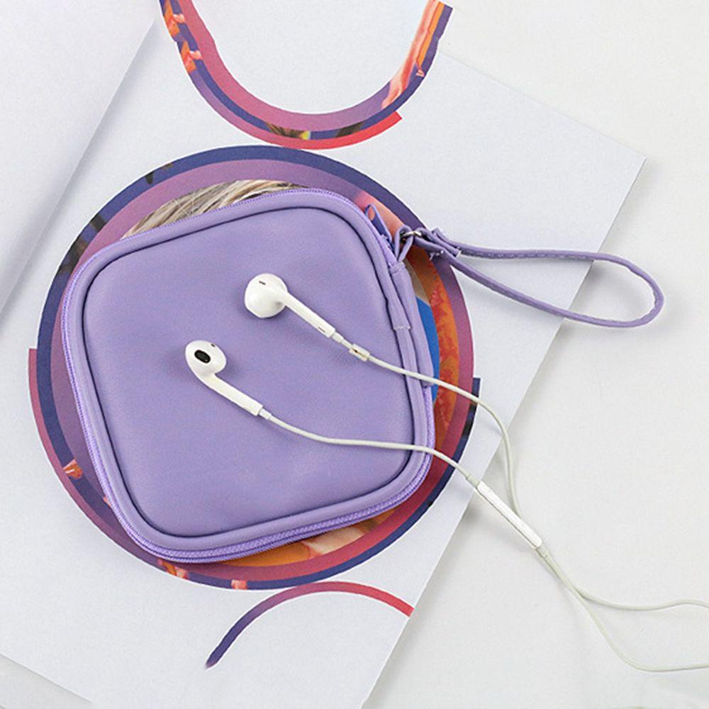 Túi Lưới Da PU Đựng Dụng Cụ Trang Điểm Đeo Cổ Tay Tiện Dụng Cho Nữ