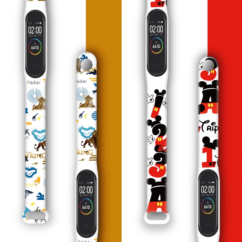 Dây Đeo Thay Thế Chất Liệu Silicon Hoạ Tiết Hoa Thời Trang Cho Mi Band 6/5/4/3