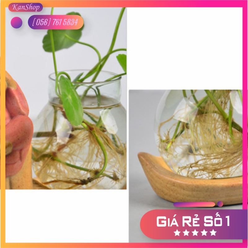 Set 4 Tượng Chú Tiểu An Lạc Kèm Lọ Hoa Phong Thủy, Bộ Tứ Tượng Chú Tiểu Tứ Không Kèm Bình Hoa Phong Thủy
