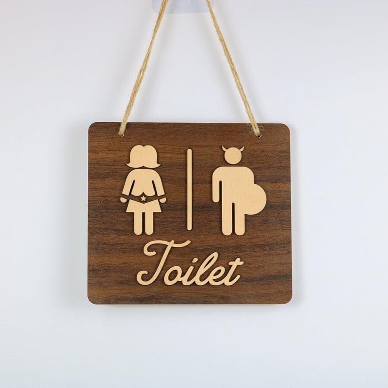 Bảng Gỗ Decor Trang Trí Toilet Nhiều Mẫu Treo Cửa Nhà Vệ Sinh WC Cho Gia Đình Và Cửa Hàng