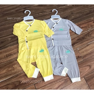 Bộ sơ sinh pha tre Minky mom phối viền