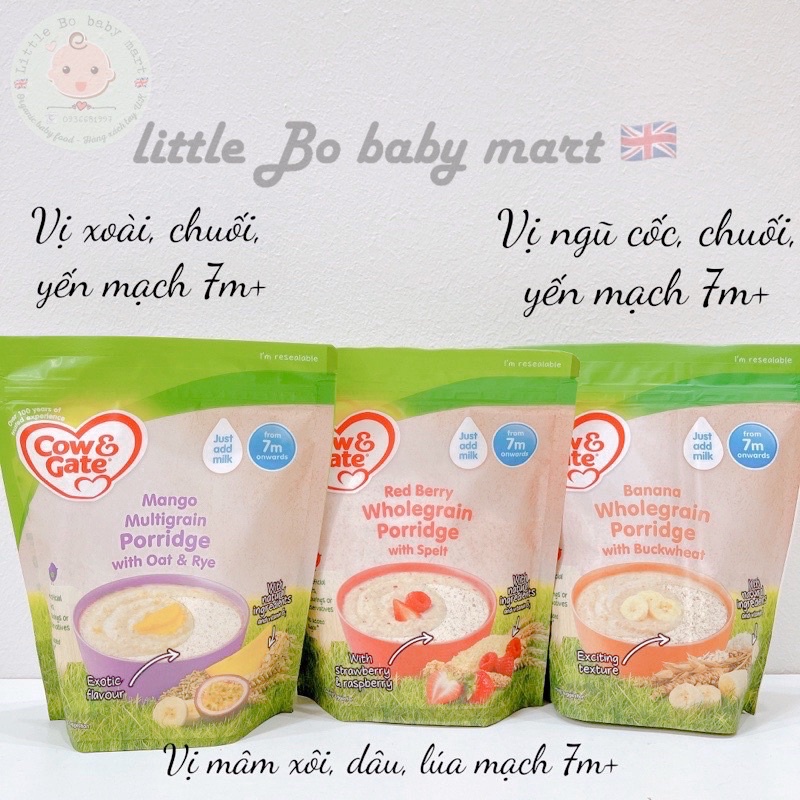 Bột ăn dặm Cow & Gate nội địa Anh cho bé từ 4-7m+