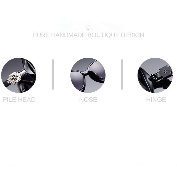 Kính mát gọng lớn trang trí hoa cá tính hợp thời trang | BigBuy360 - bigbuy360.vn