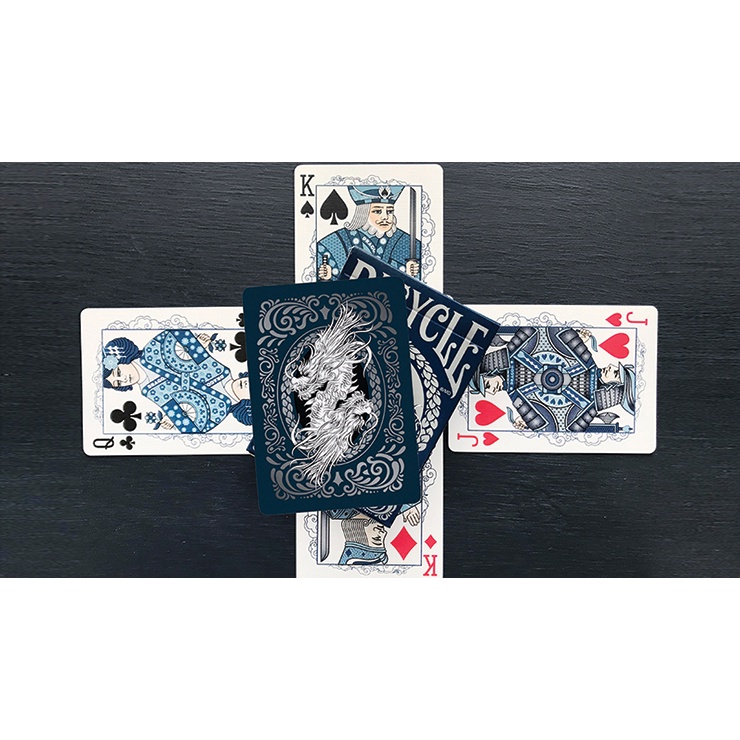 Bộ bài tây, bài ảo thuật Bicycle Dragon Playing Cards (Blue) by USPCC - Bài Mỹ - Hàng Chính Hãng