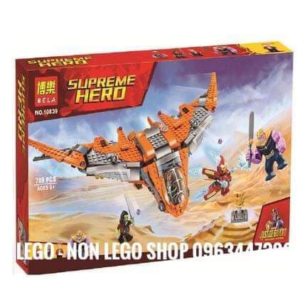 Lego Hero - Bela 10839 ( Mô Hình Tàu Bay Minano Của Siêu Anh Hùng 709 mảnh )