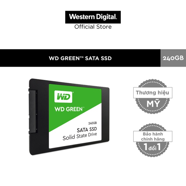 Ổ Cứng SSD WD Green 240GB 3D NAND-WDS240G2G0A
