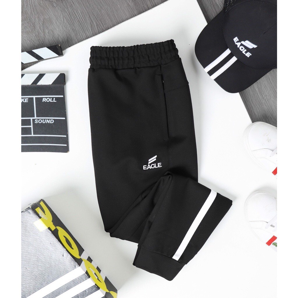 Quần Jogger nam thể thao phản quang vải thun lạnh cao cấp, túi khóa chống nước thoải mái vận động JG01