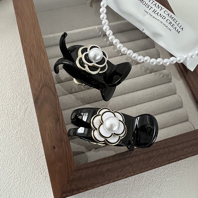 Kẹp Tóc Đính Hoa Trà Phong Cách Hàn Quốc Cổ Điển Dành Cho Nữ