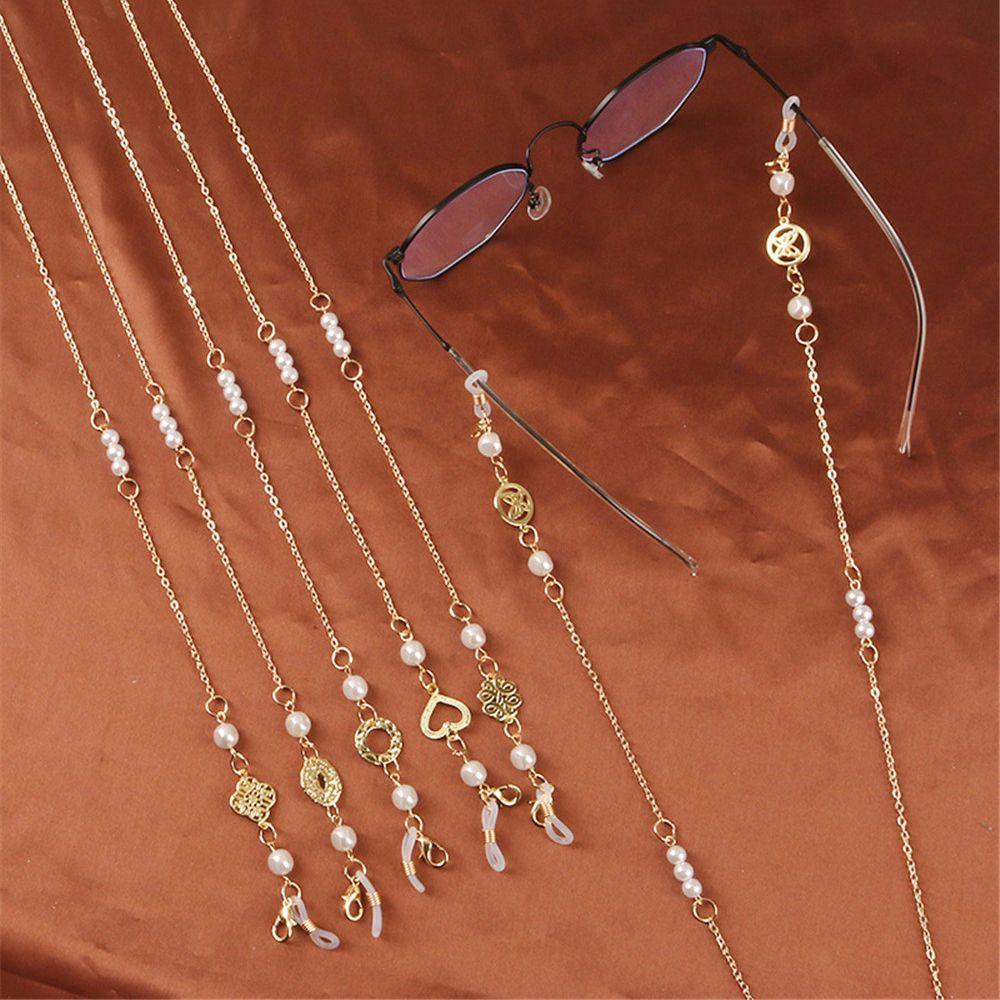 Dây Đeo Giữ Mắt Kính Bằng Acrylic Hình Trái Tim Kiểu Vintage Thời Trang