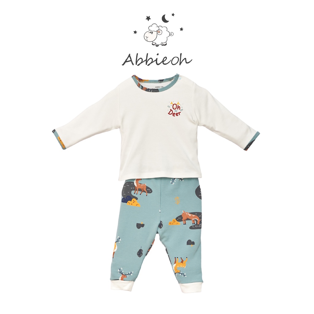 Bộ quần áo sơ sinh ABBIEOH dài tay chất liệu cotton cho bé trai và bé gái 0 - 3 tu