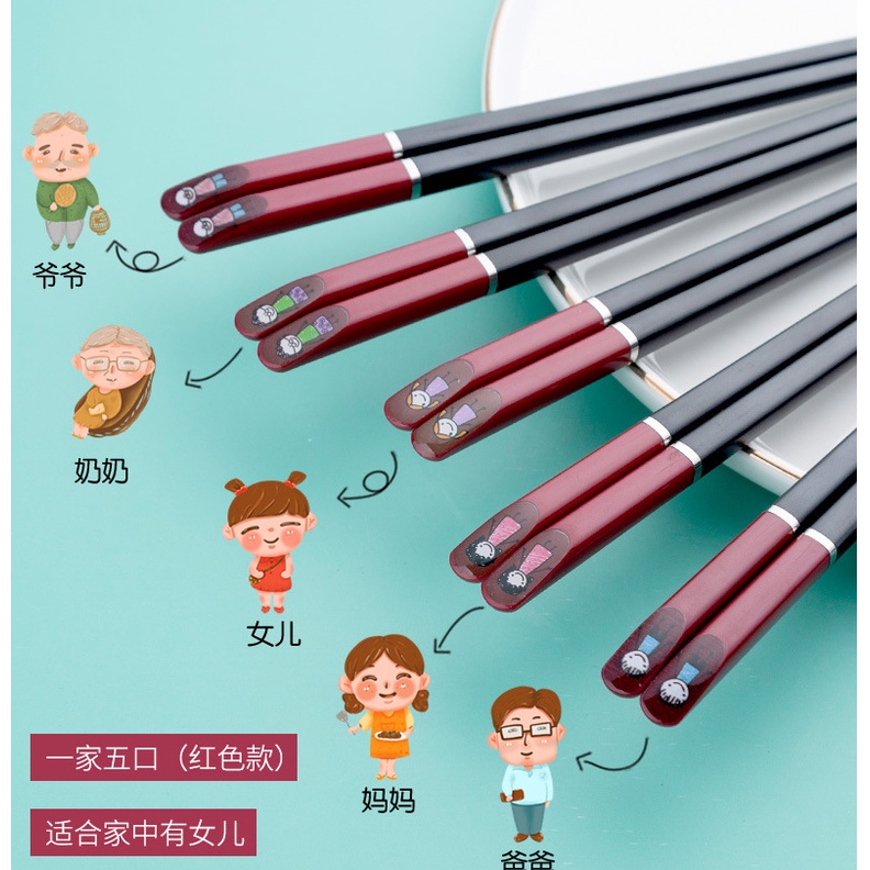Đũa GIA ĐÌNH chất liệu hợp kim chống ẩm mốc