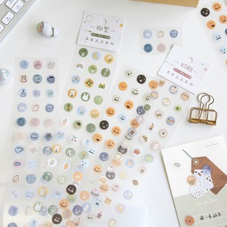 Nhãn dán sticker trang trí tập sổ giấy bookmark Bullet Journal lên kế hoạch dễ thương