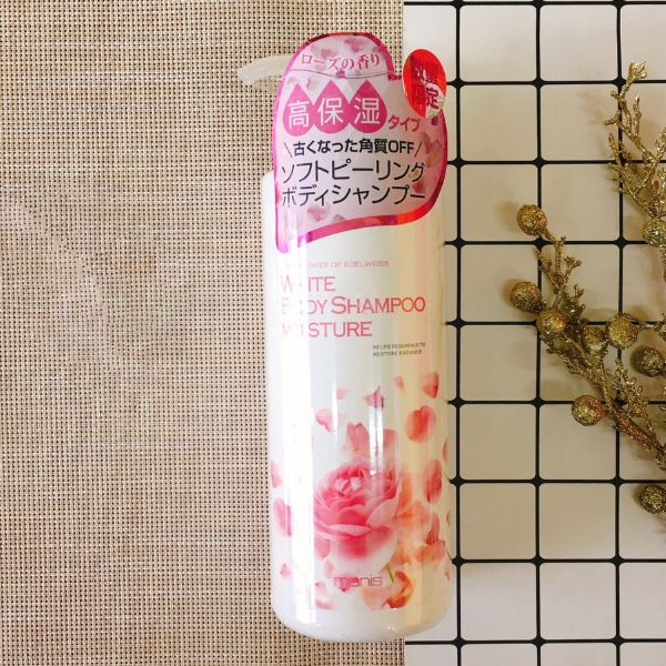 Sữa tắm dưỡng trắng da Manis White Body Shampoo Moisture 450ml hương hoa cấp ẩm