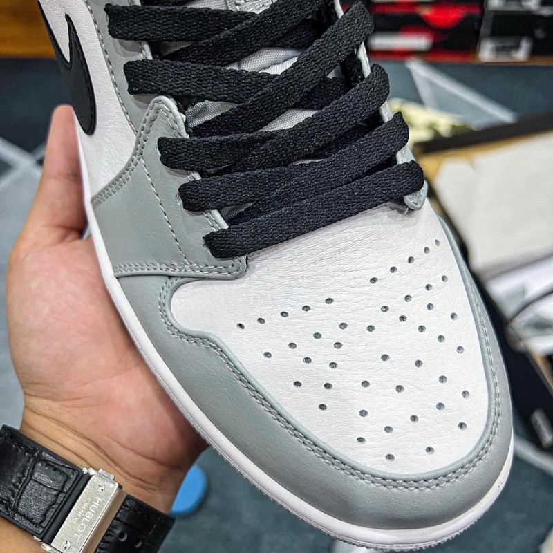 Giày Jordan 1 cổ cao, jd1 cao cổ xám Smoker Grey, bản chuẩn Trung