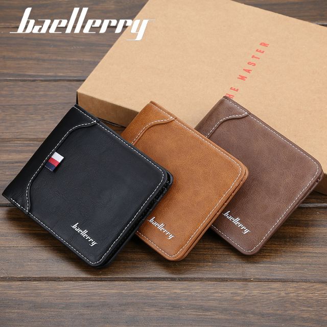 Ví da nam kiểu ngang full hộp Bosumy N1308 màu đen lịch lãm