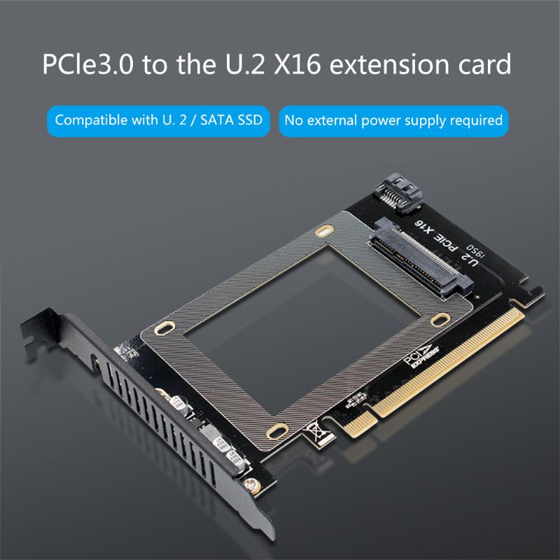 R* PCIE X16-U.2 SFF-8639 Expansion Card U2X16 Pci-express 3.0 4x X16 to U.2 NVMe PCIe SSD PCI-e to Card m2 NGFF 2.5 'SSD to PCI-E X16 Net x4 Adapter