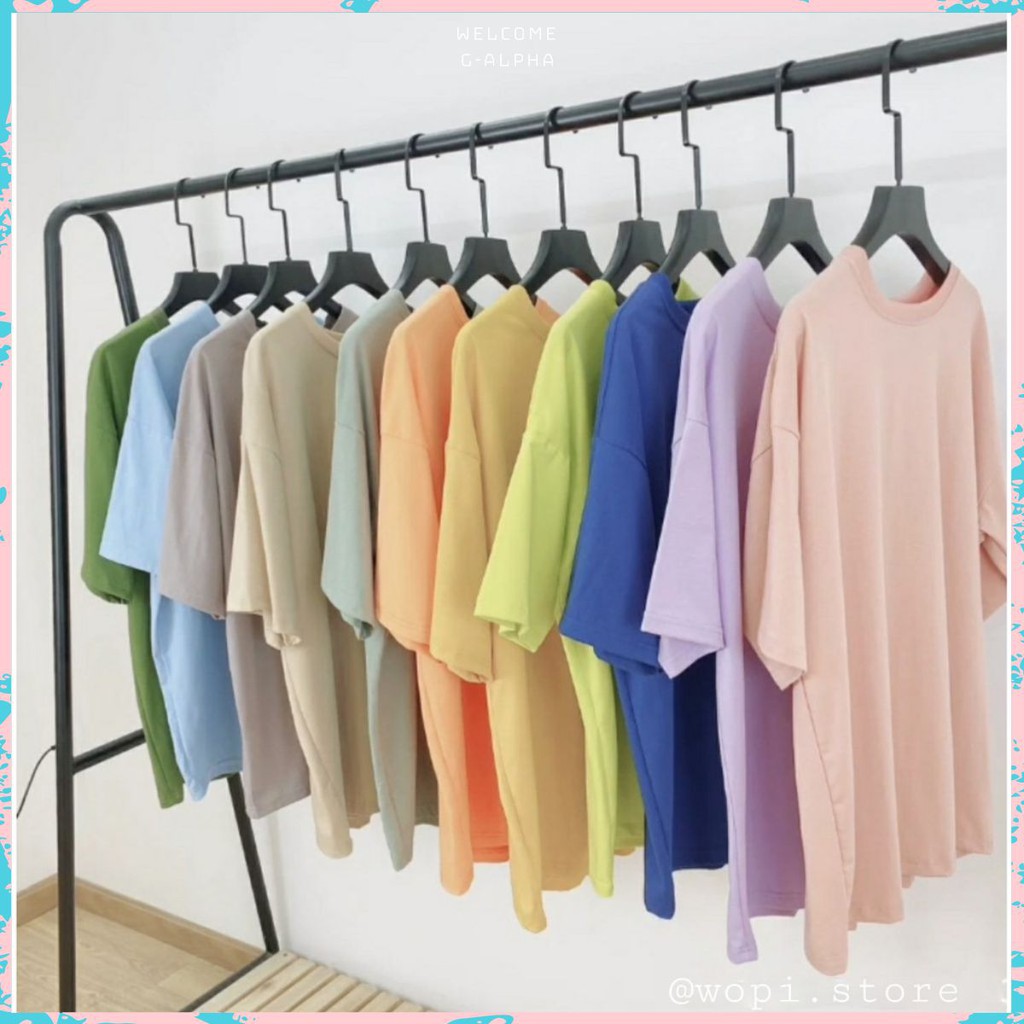 ÁO THUN TRƠN OVERSIZE ĐỦ MÀU UNISEX (16 Màu) G-A01 [ẢNH THẬT]