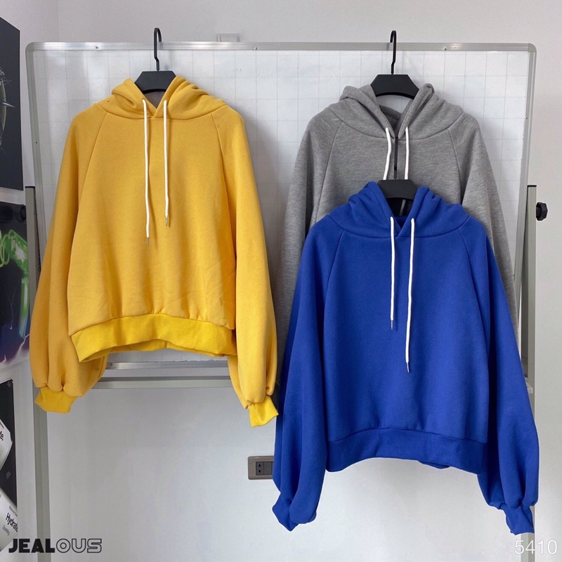 Áo hoodie nữ, áo hoodie crop trơn 5410