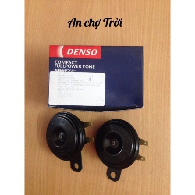 Còi (kèn) sên đĩa Denso Made in Indonesia dùng cho ô tô xe máy mỗi bộ 2 chiếc