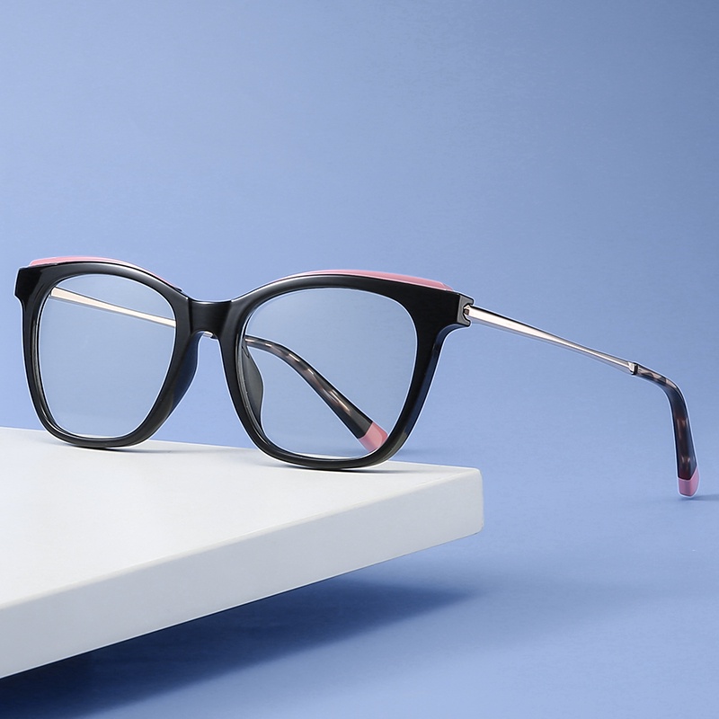 Mắt Kính Thời Trang TR90 RZ1191 Bằng Kim Loại Tráng Gương Chống Tia Xanh Cho Nữ