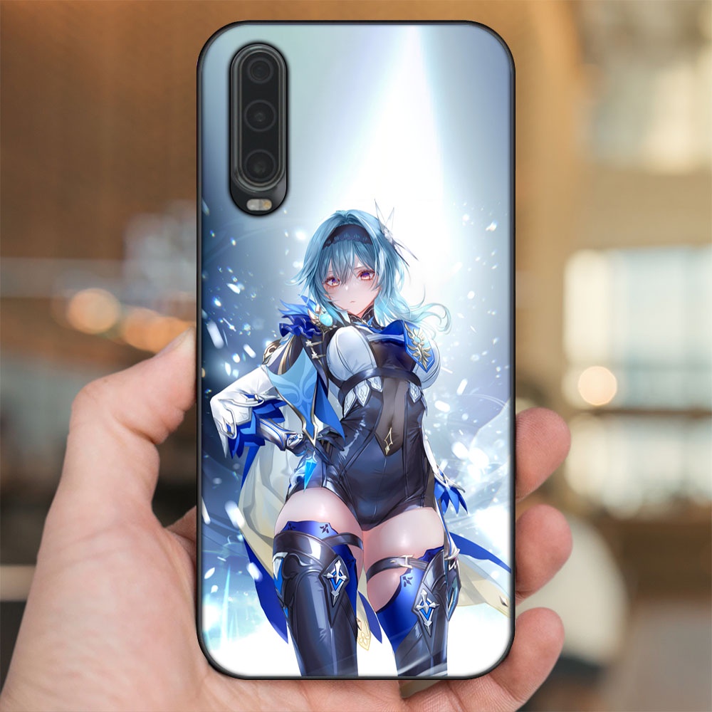 Ốp lưng Huawei P30 viền đen in hình Eula Genshin Impact