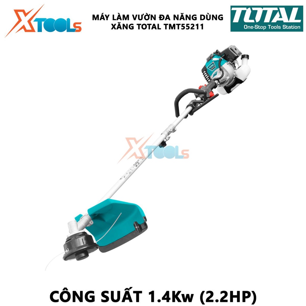Máy làm vườn đa năng dùng xăng TOTAL TMT55211 | Dung tích bình nhiên liệu 1200ml, động cơ 2 thì mạnh mẽ -